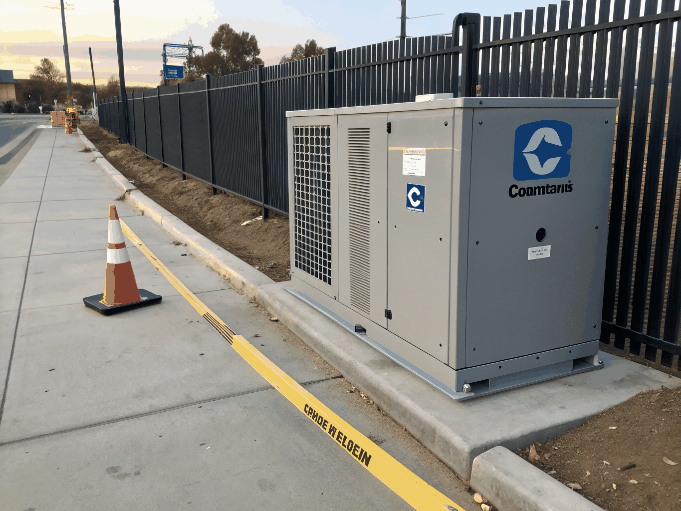 Industrial diesel generator rig extraction at technology park